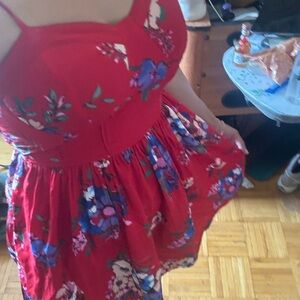 Red Floral Dress